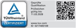 TÜV Rheinland zertifiziert